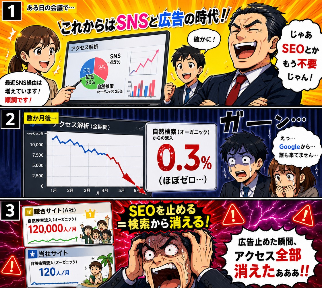 SEOをやらない会社は、この世に存在しない。