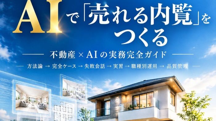 AIで「売れる内覧」をつくる ～販売図面1枚から始まった挑戦。AIが不動産販売の常識を書き換える、売れる内覧の新しい設計図～